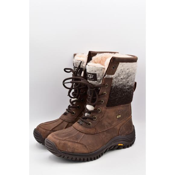 UGG ADIRONDACK WOOL II CHOCOLATE Bella WATERPROOF Boot Wool Ugg Pure US 7 NWOT - Picture 2 of 12